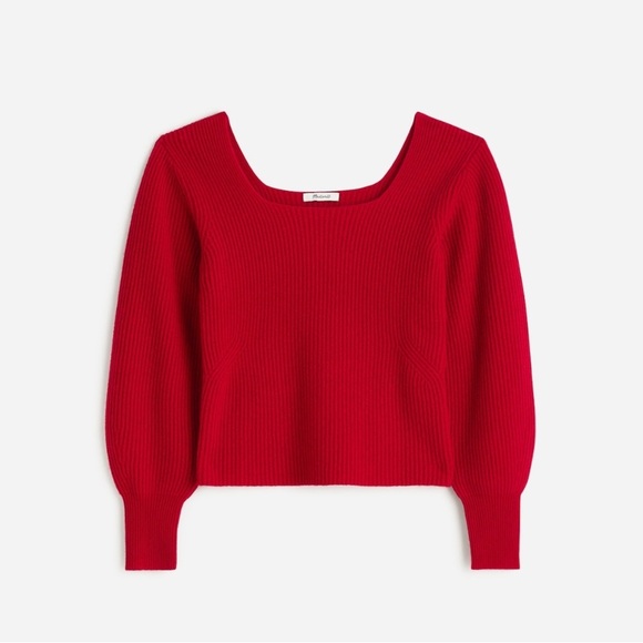 Madewell SoftWool Square-Neck Pullover Sweater - Picture 1 of 2